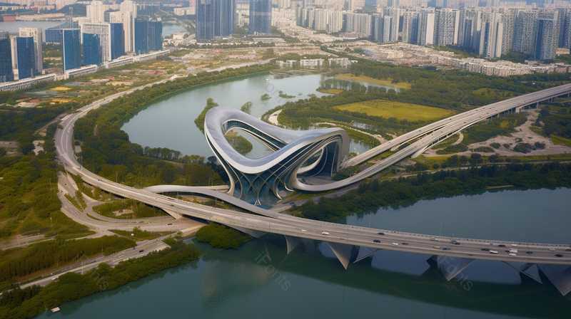 郑州城市风光龙子湖商务区航拍,高清,摄影图,摄影图片,图片大全,摄影图免费下载